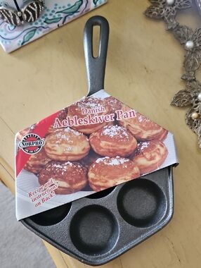 Danish Aebleskiver Pancake skillet  CAST IRON BY NORPRO NEW